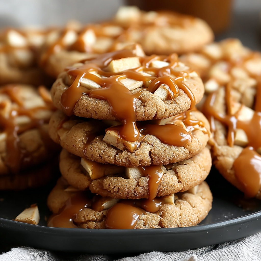 Caramel-Drizzled Apple Cinnamon Cookies Recipe - Recipe Image