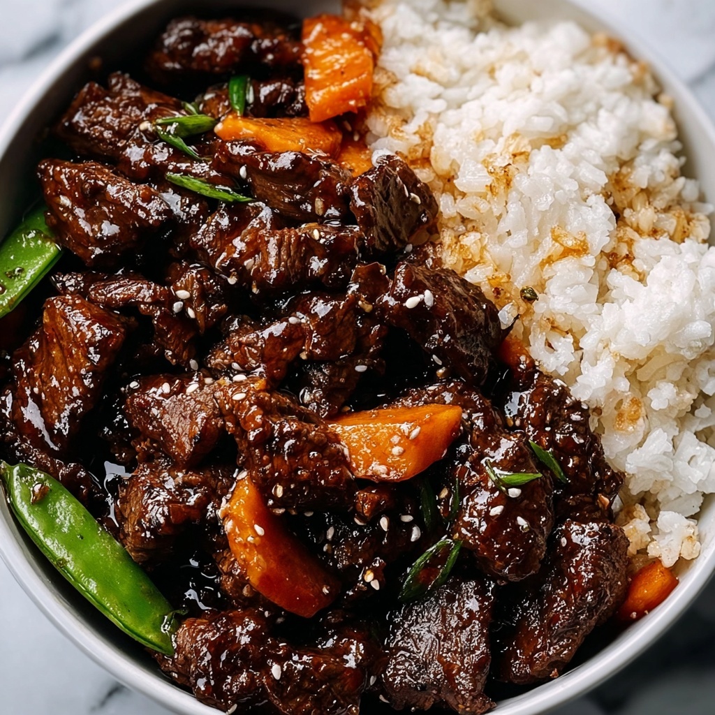 High Protein Beijing Beef Rice Bowls Recipe - Recipe Image
