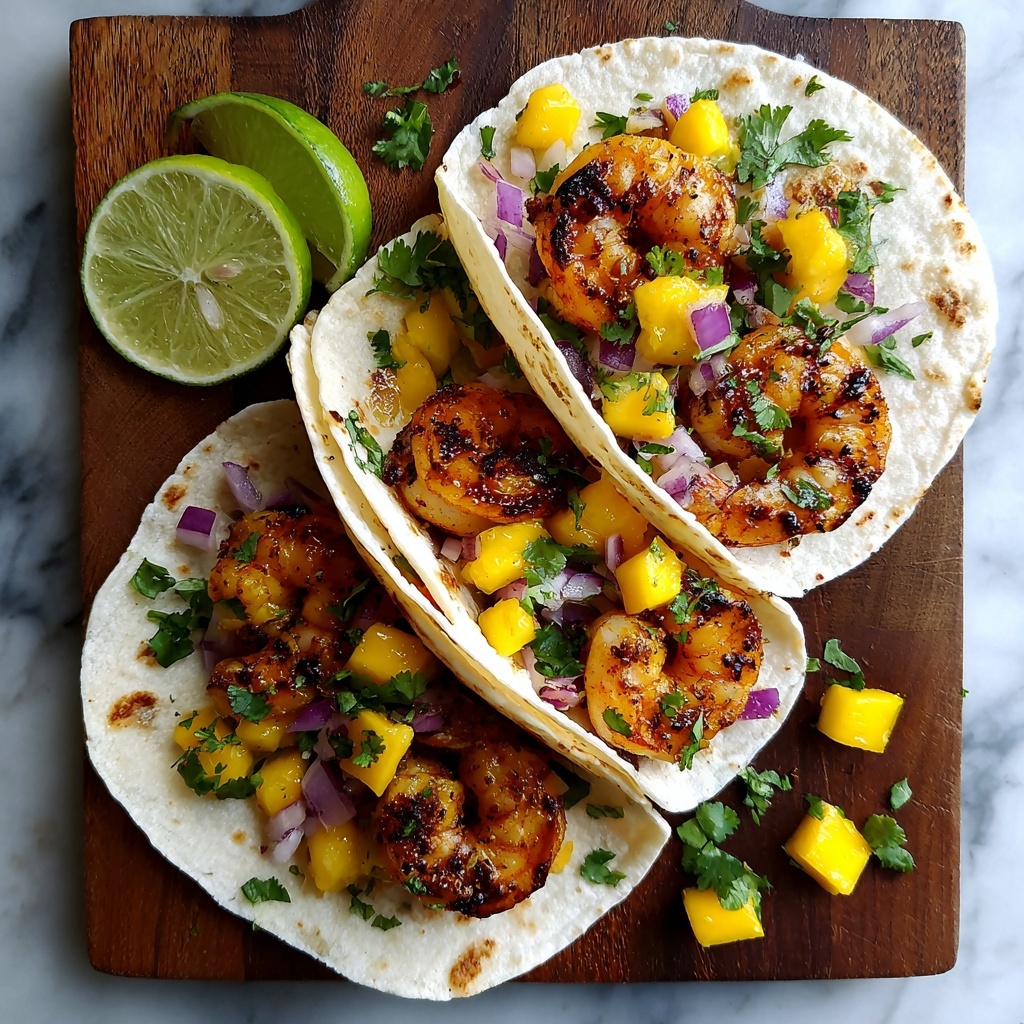 Spicy Shrimp Tacos with Mango Salsa Recipe - Recipe Image