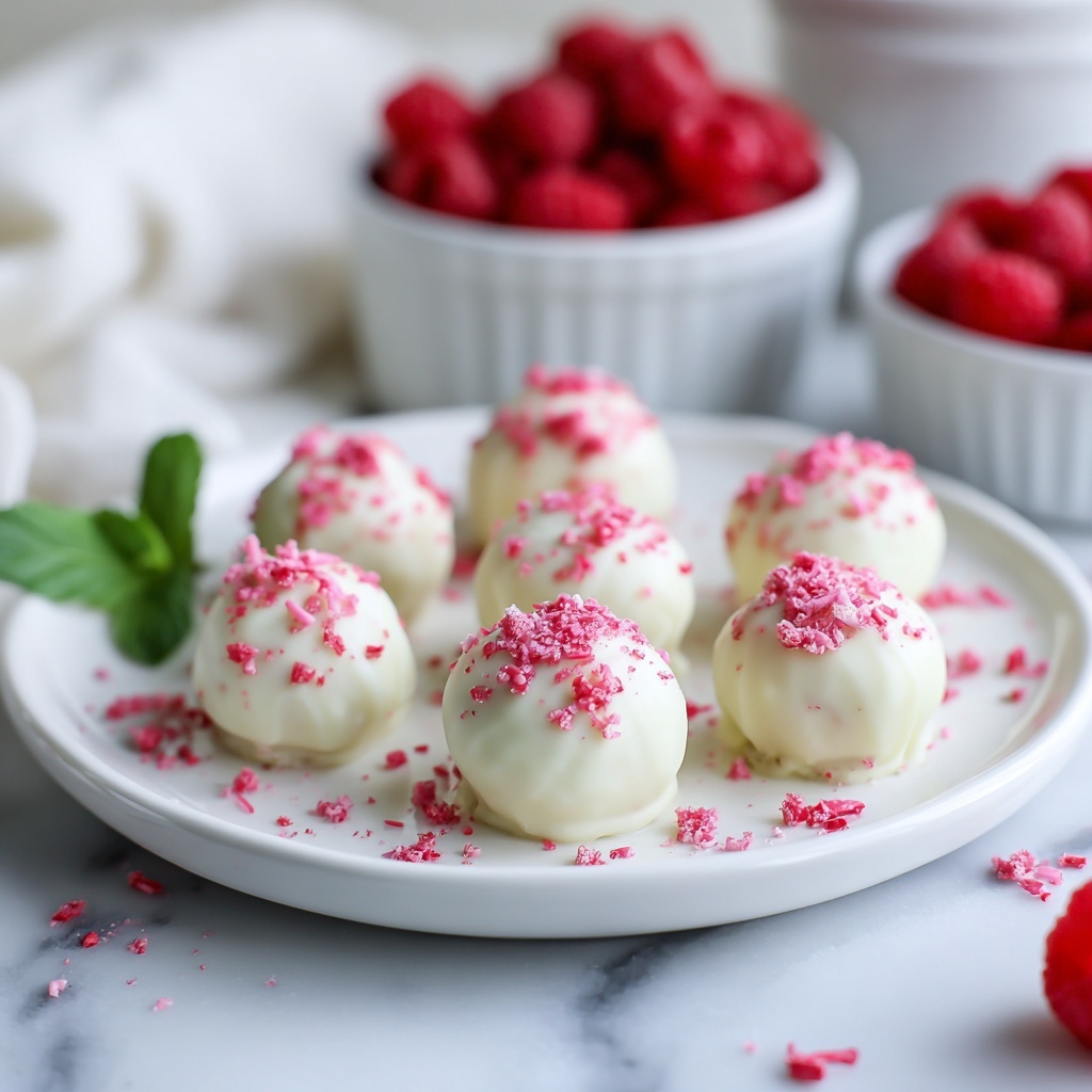 White Chocolate Raspberry Truffles Recipe - Recipe Image