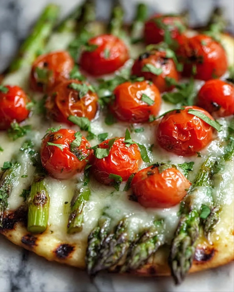 Parmesan Roasted Asparagus with Tomatoes & Balsamic Recipe - Recipe Image