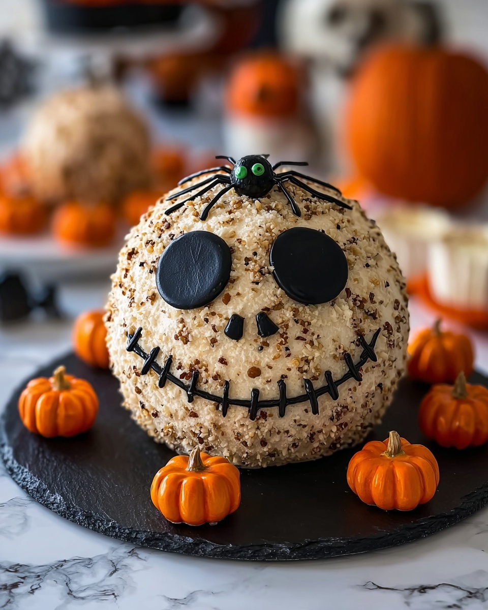 Skellington Cheese Ball: Spooky Halloween Appetizer Recipe - Recipe Image