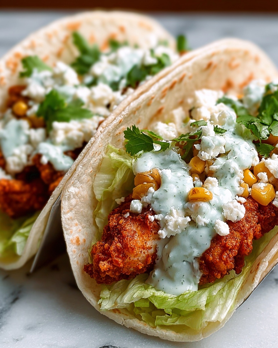 Fried Chicken Street Corn Tacos Recipe - Recipe Image
