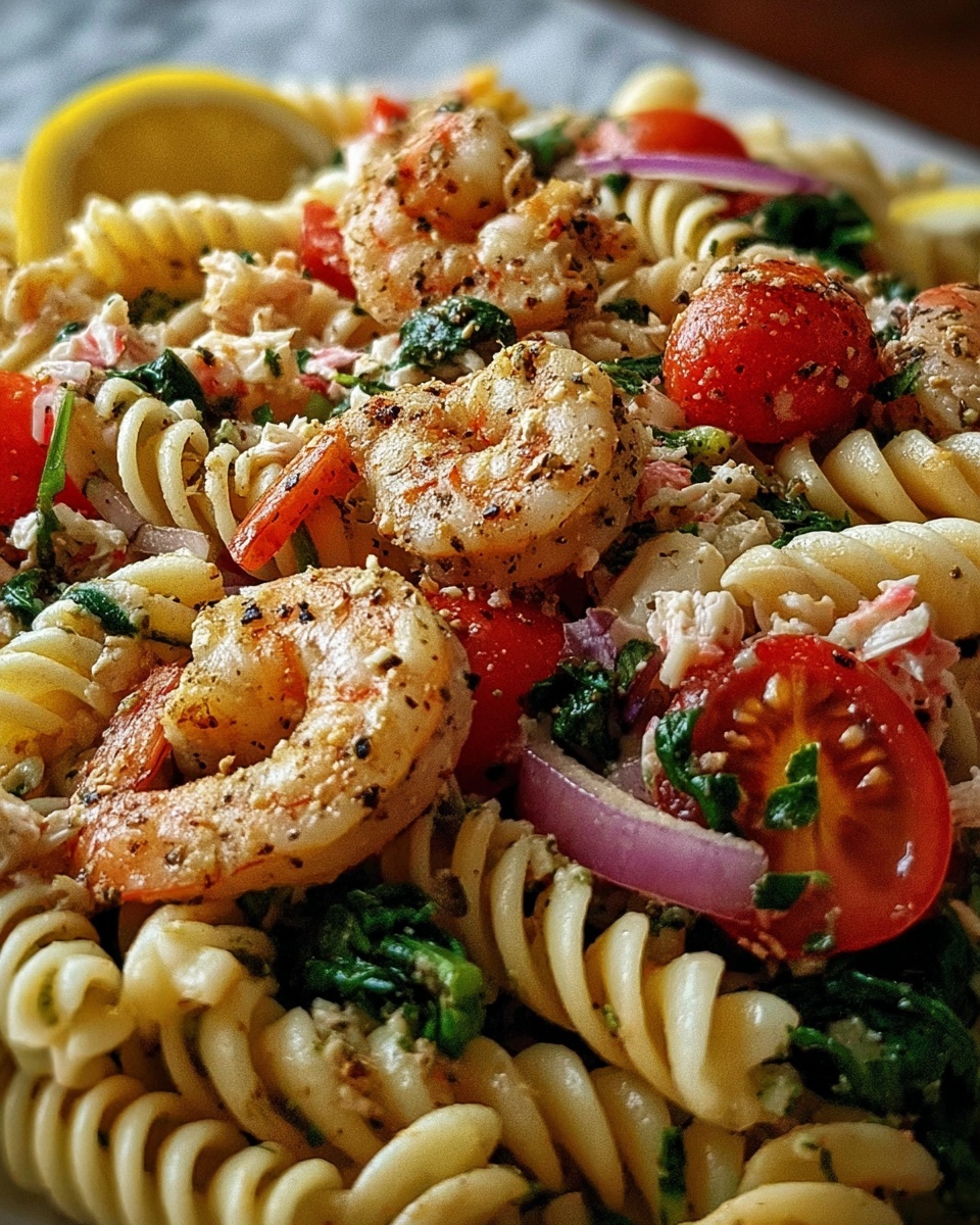 Seafood Pasta Salad with Shrimp & Crab Recipe - Recipe Image