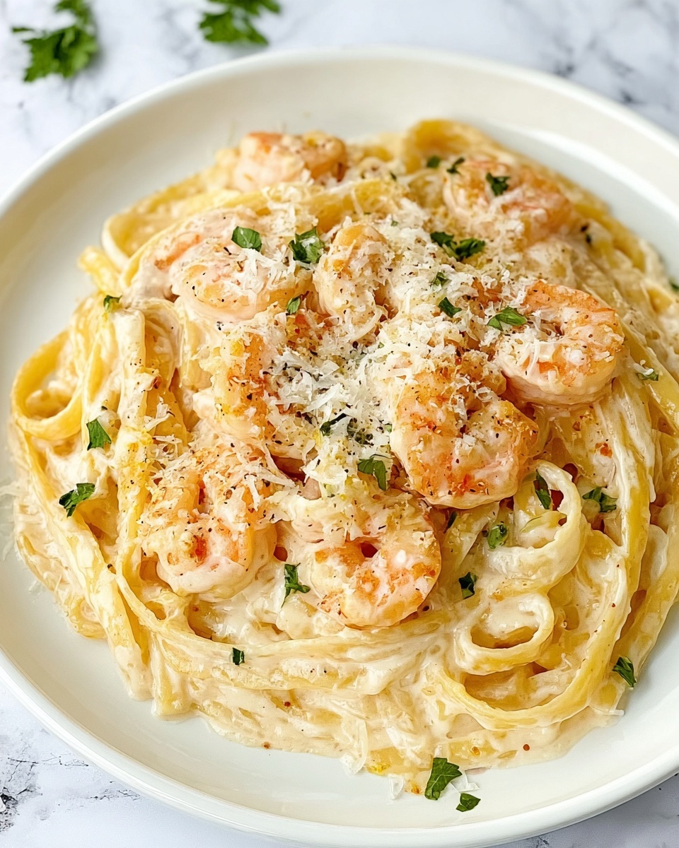 Creamy Garlic Shrimp Pasta Recipe - Recipe Image