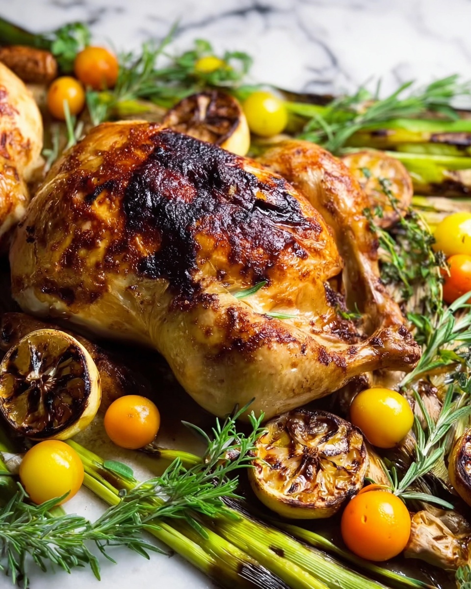 Clementine Roast Chicken with Fennel and Honey Recipe - Recipe Image
