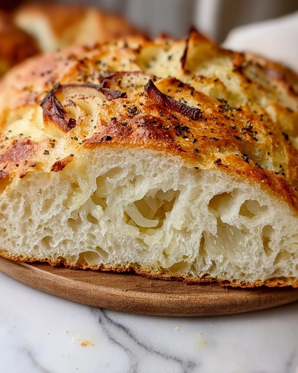 Caramelized Onion & Gouda Sourdough Recipe - Recipe Image