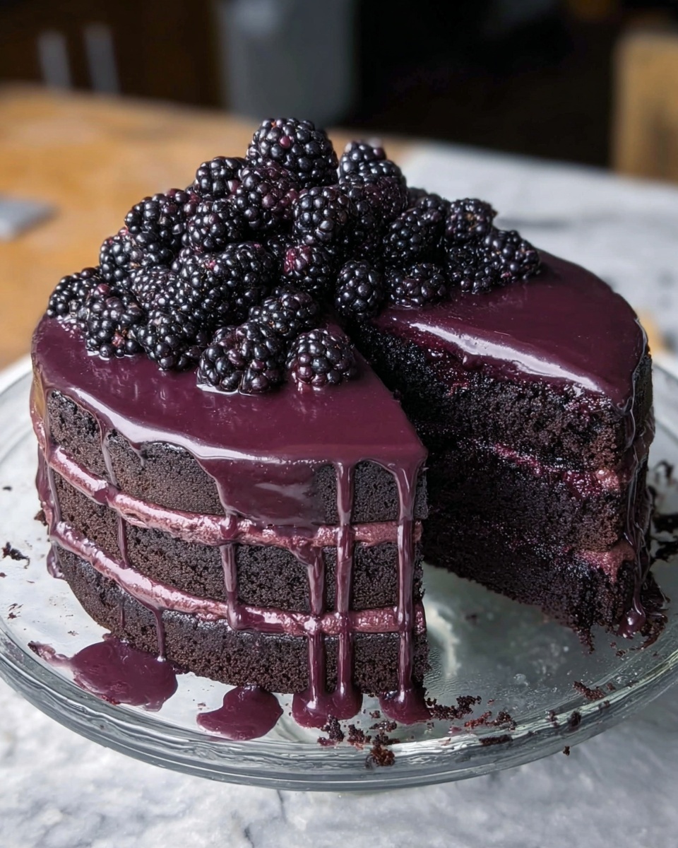 Blackberry Velvet Gothic Cake Recipe - Recipe Image