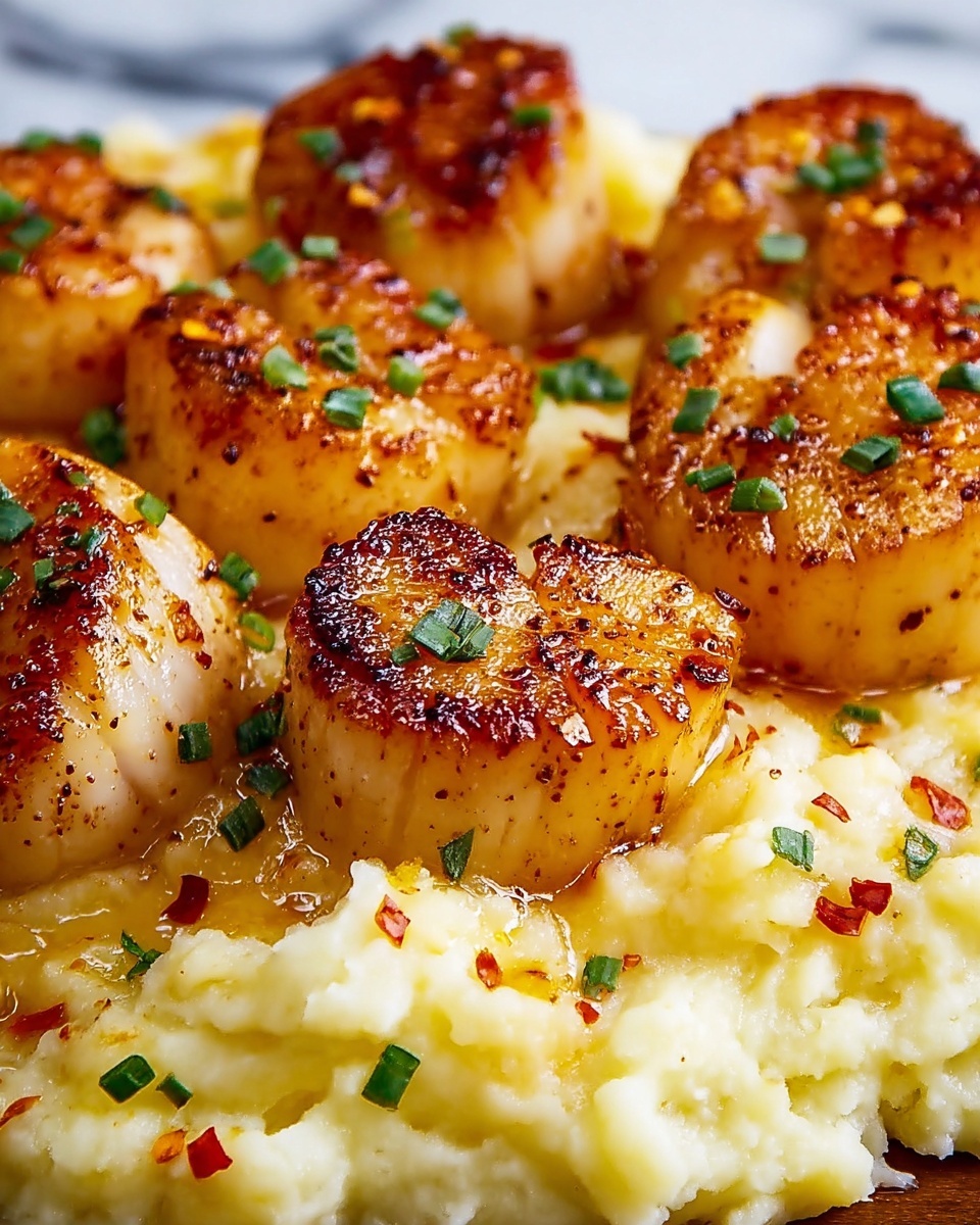 Garlic Butter Lobster Bites with Saffron Mashed Potatoes Recipe - Recipe Image