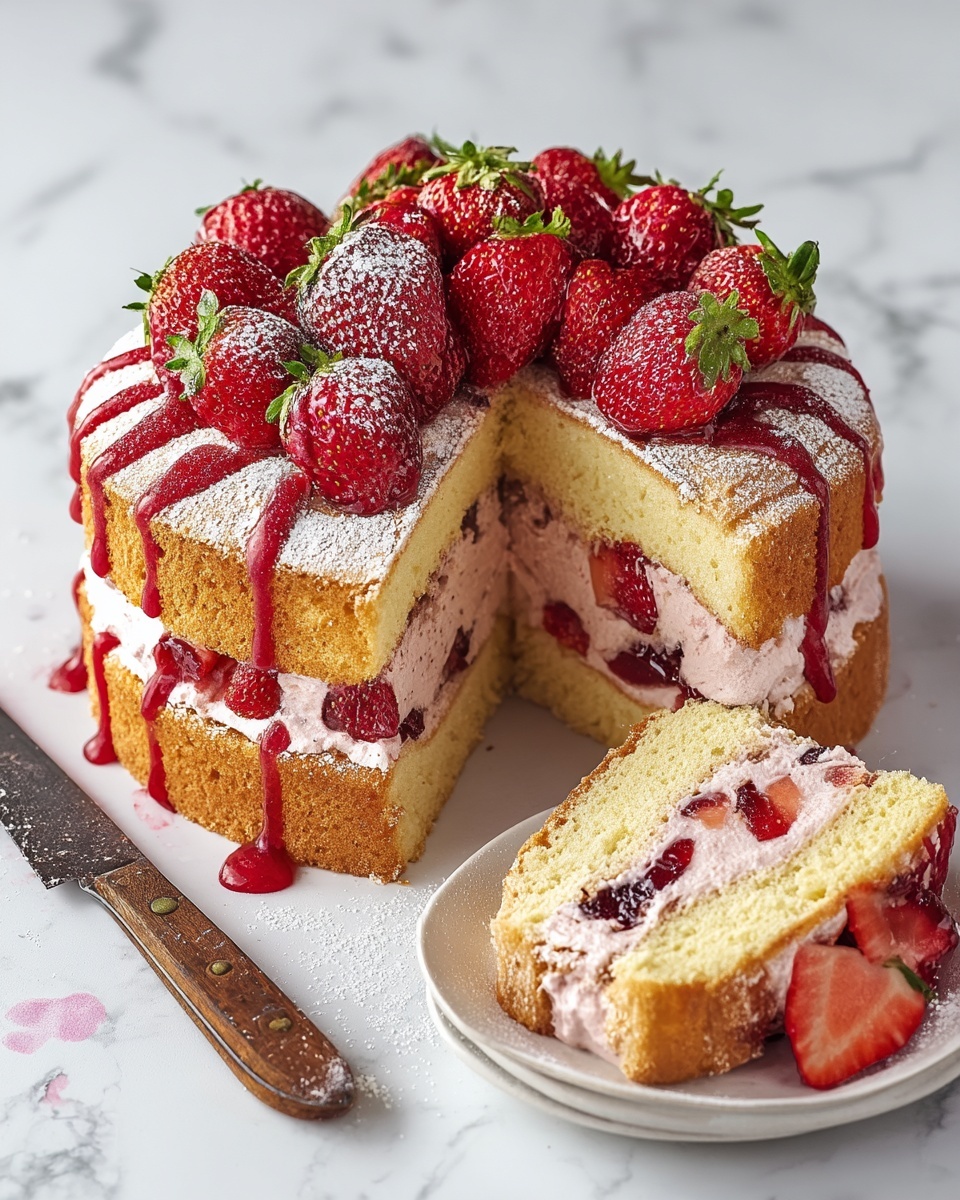Strawberry Cheesecake Pound Cake Recipe - Recipe Image
