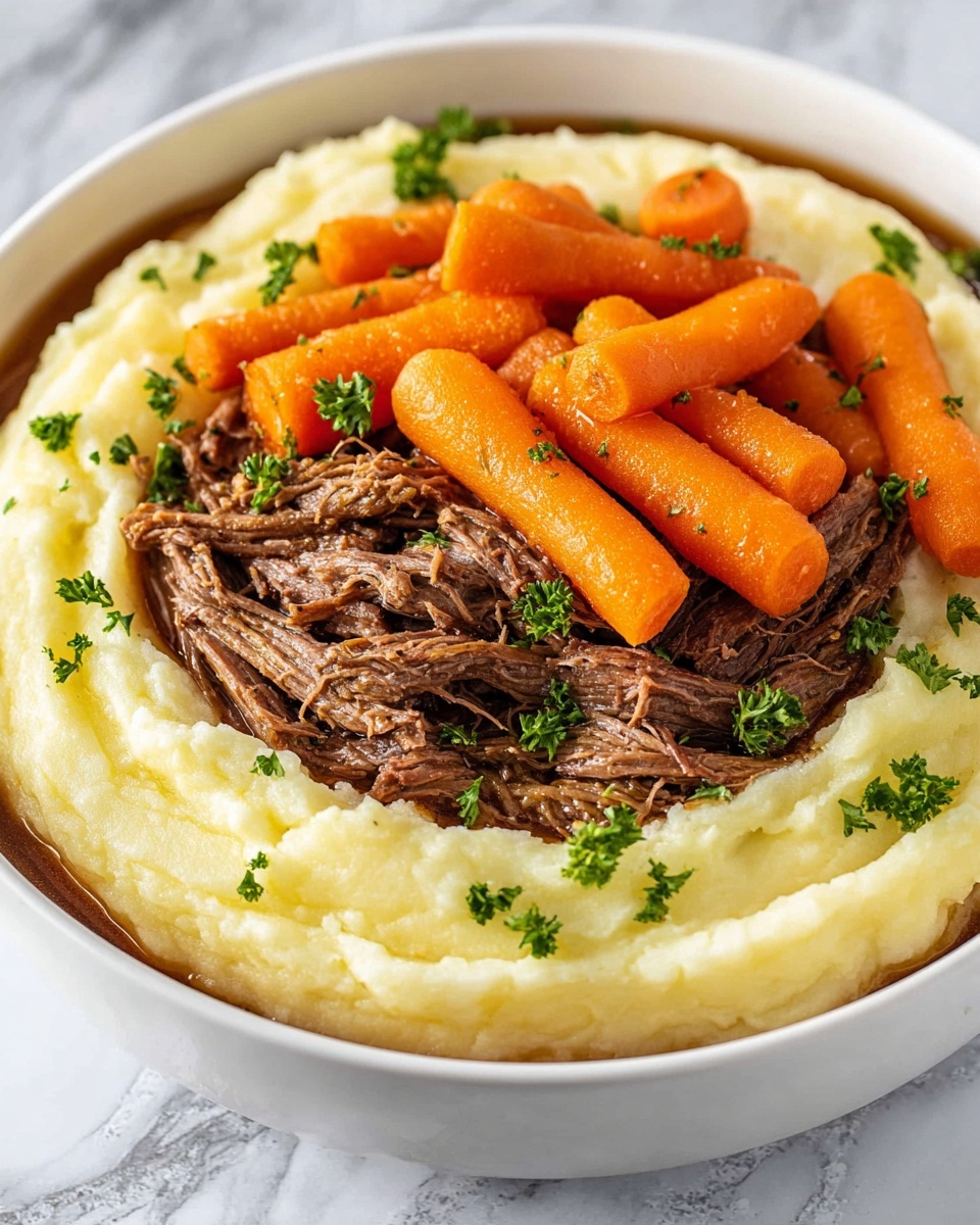 Slow Cooker Garlic Herb Pot Roast Recipe - Recipe Image