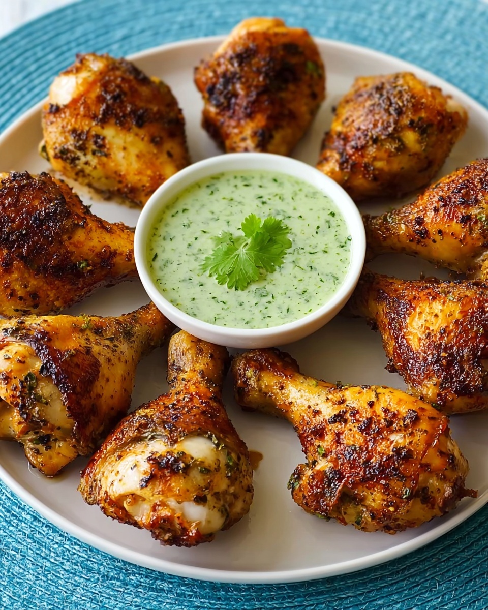 Peruvian-Style Roast Chicken with Green Cilantro Lime Sauce Recipe - Recipe Image