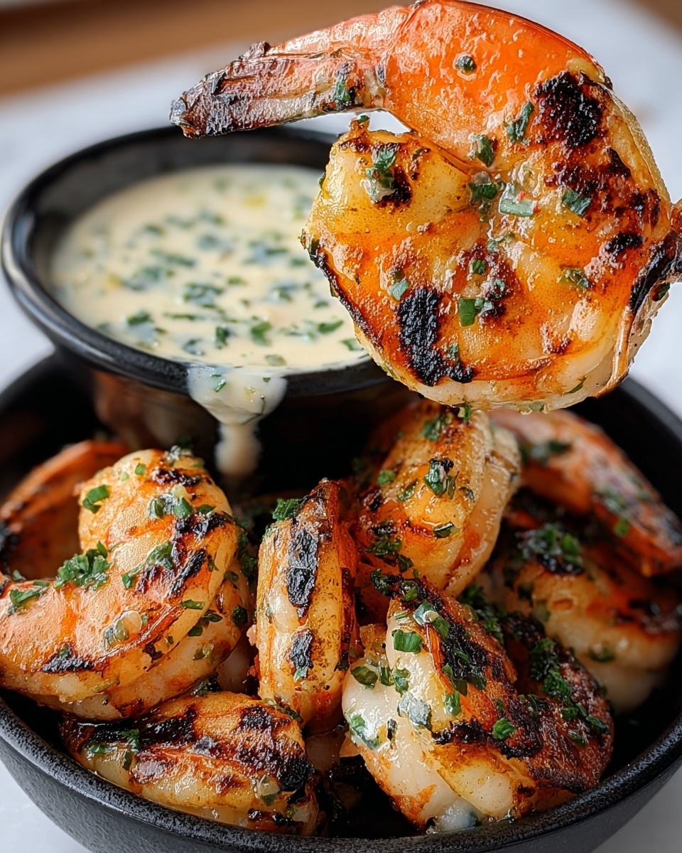 Spicy Garlic Parmesan Grilled Shrimp with Lemon-Herb Aioli Recipe - Recipe Image