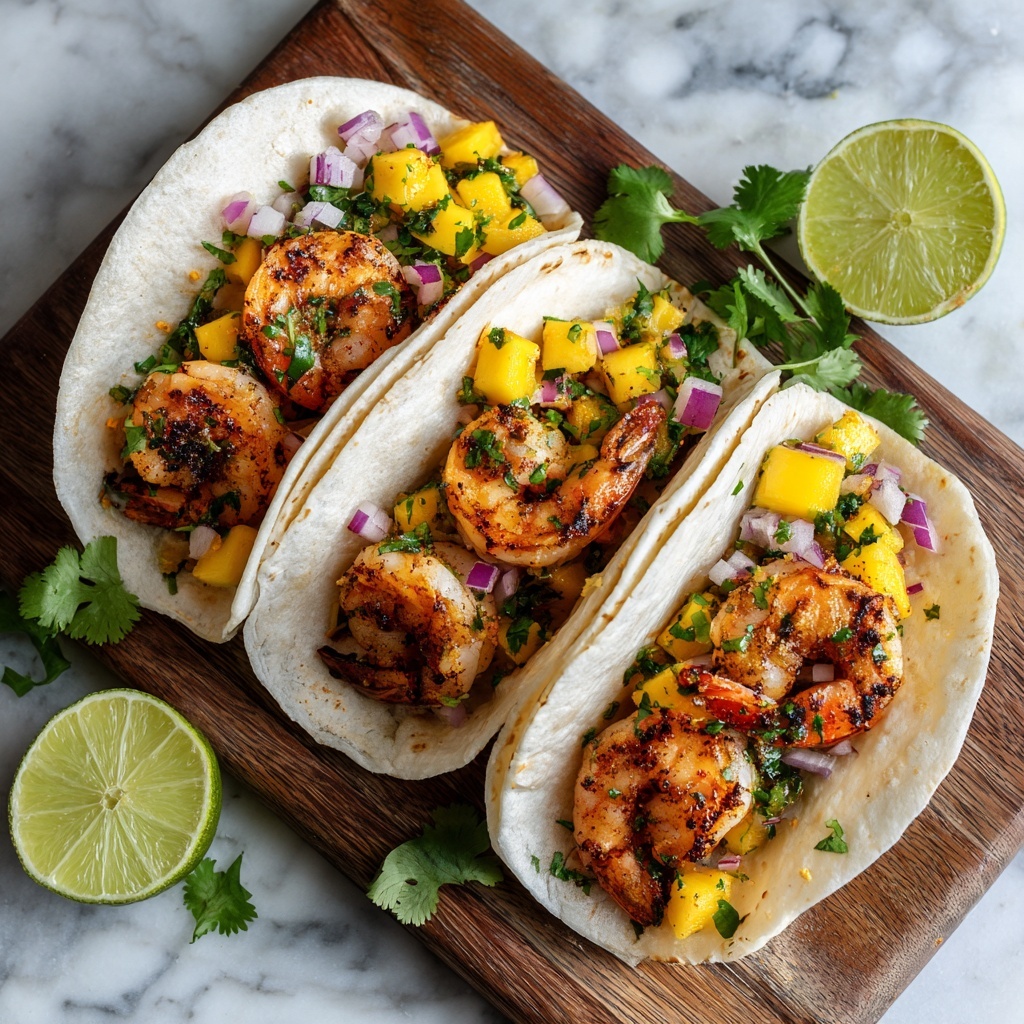 Spicy Shrimp Tacos with Mango Salsa Recipe - Recipe Image