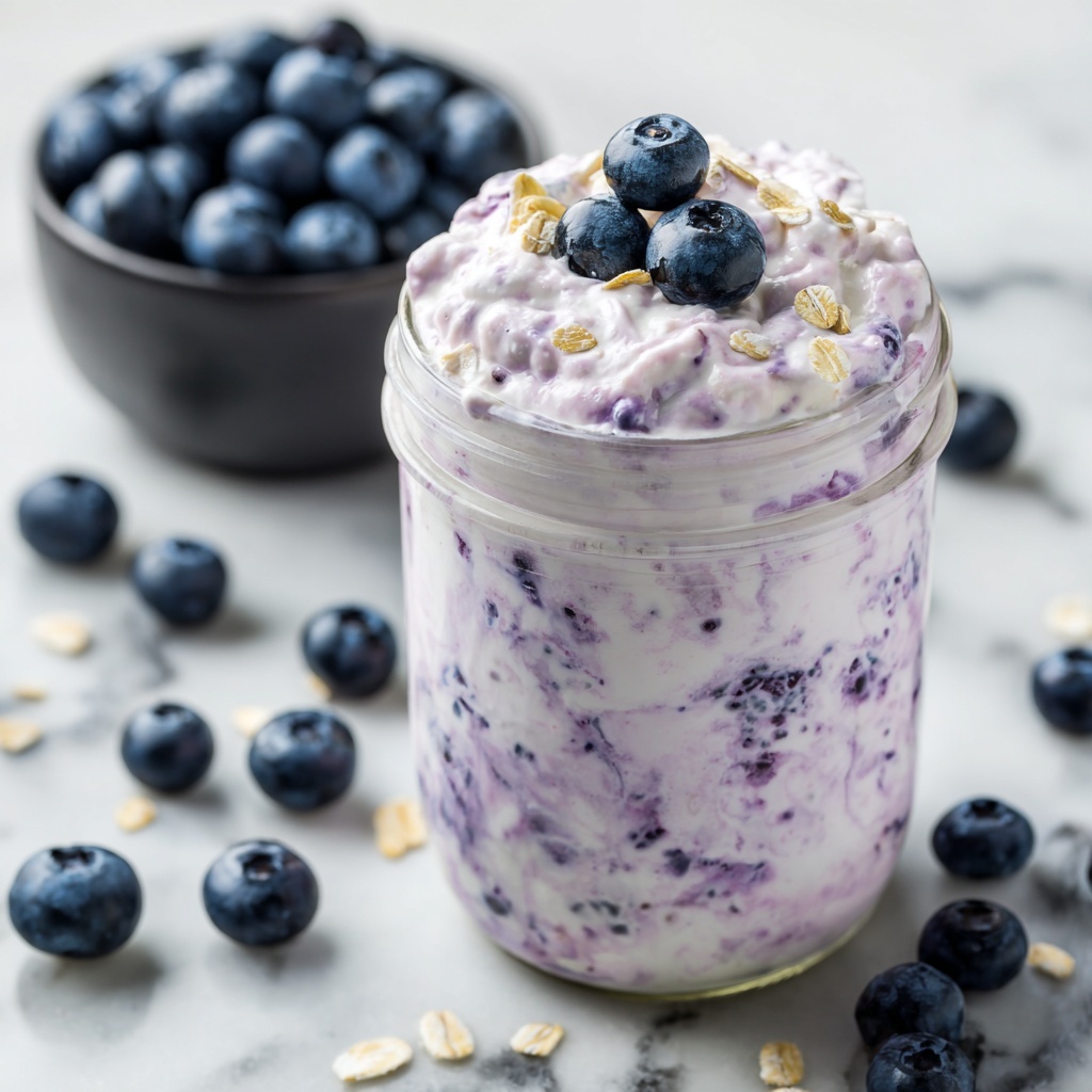 Blueberry Overnight Oats (Easy & Healthy) Recipe - Recipe Image