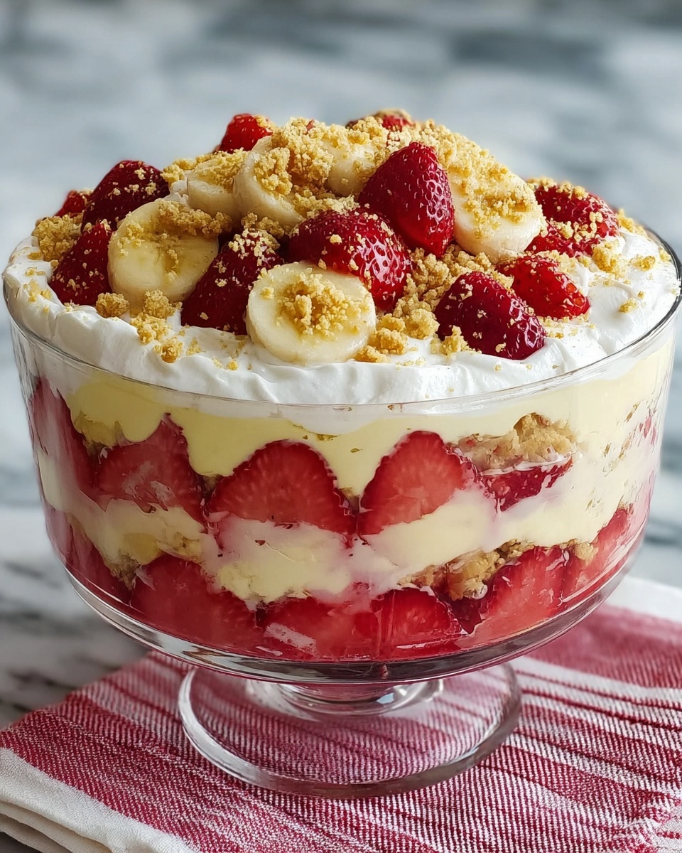 Strawberry Crunch Banana Pudding Recipe - Recipe Image