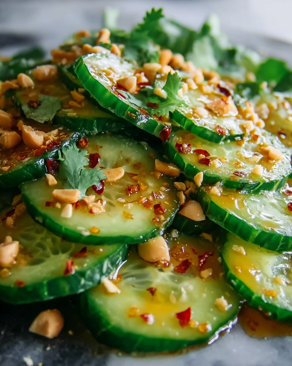 Peanut & Chili Oil Cucumber Salad Recipe - Recipe Image