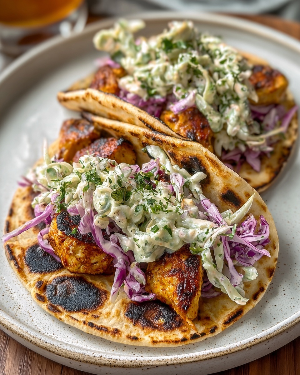 Sheet Pan Chicken Pitas with Herby Ranch Slaw Recipe - Recipe Image