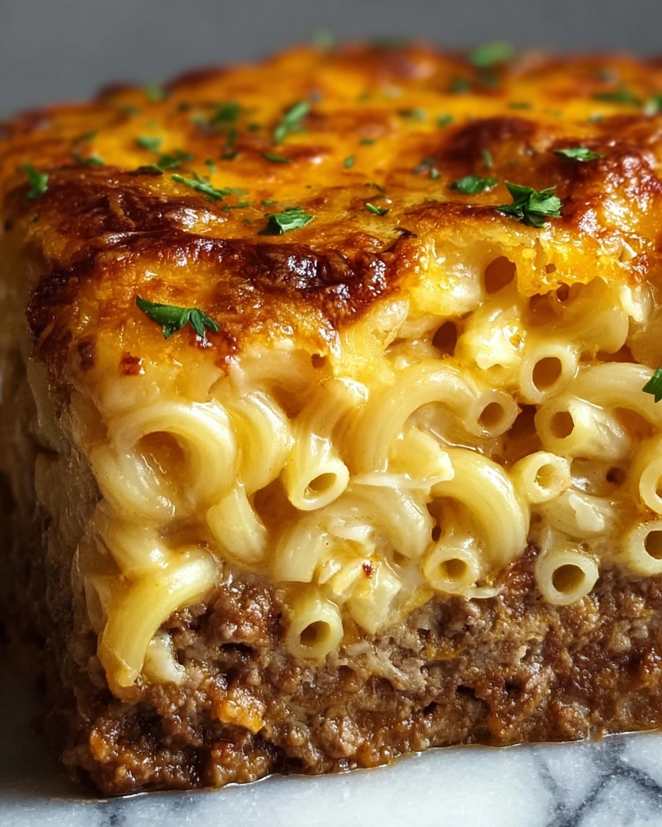 Mac ‘n’ Cheese-Stuffed Meatloaf Recipe - Recipe Image