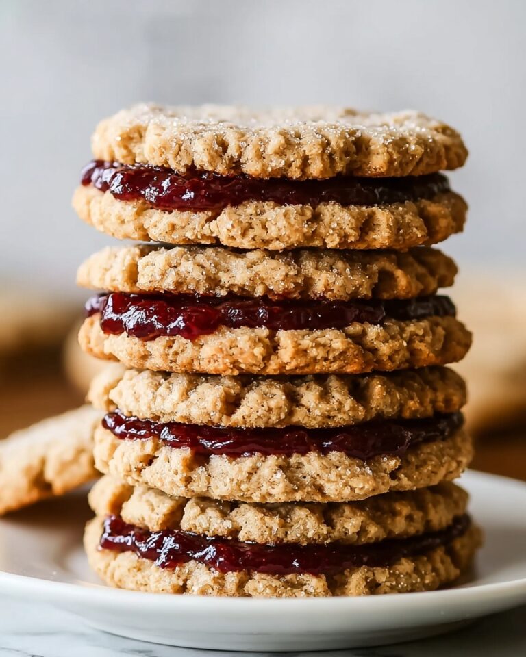 Healthy Flourless Peanut Butter & Jelly Cookie Sandwiches Recipe