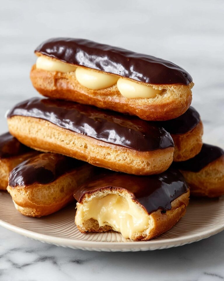 Homemade Eclairs with Vanilla Custard and Chocolate Ganache Recipe