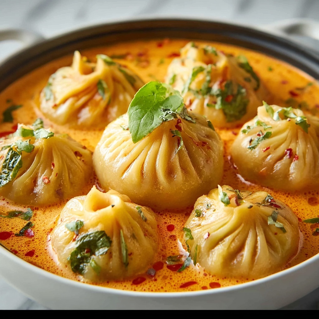 Soup Dumplings in Thai Red Curry Sauce Recipe - Recipe Image