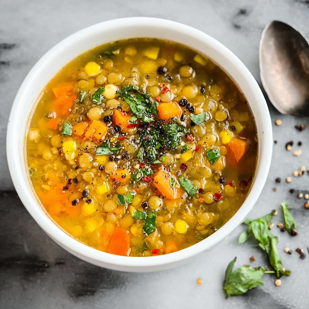 Hearty Lentil Soup with Ground Beef Recipe - Recipe Image