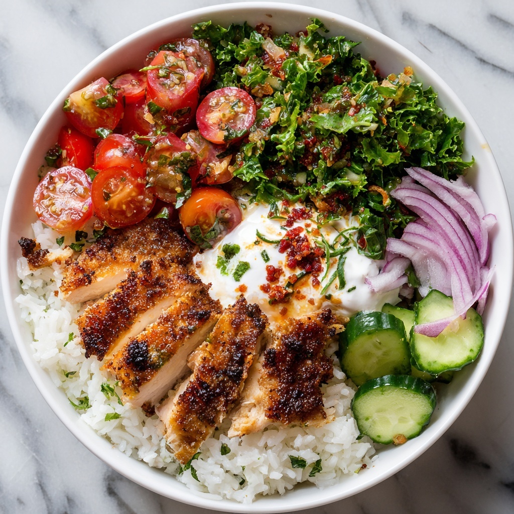 Chicken Shawarma Bowl with Rice, Veggies, and Feta Recipe - Recipe Image