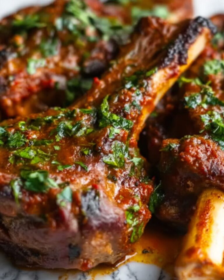 Braised Lamb Shanks in Red Wine and Tomato Broth Recipe