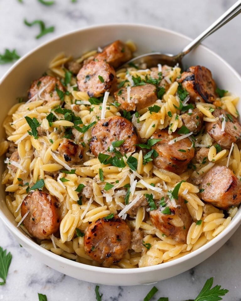 Creamy Chicken Sausage Orzo Recipe
