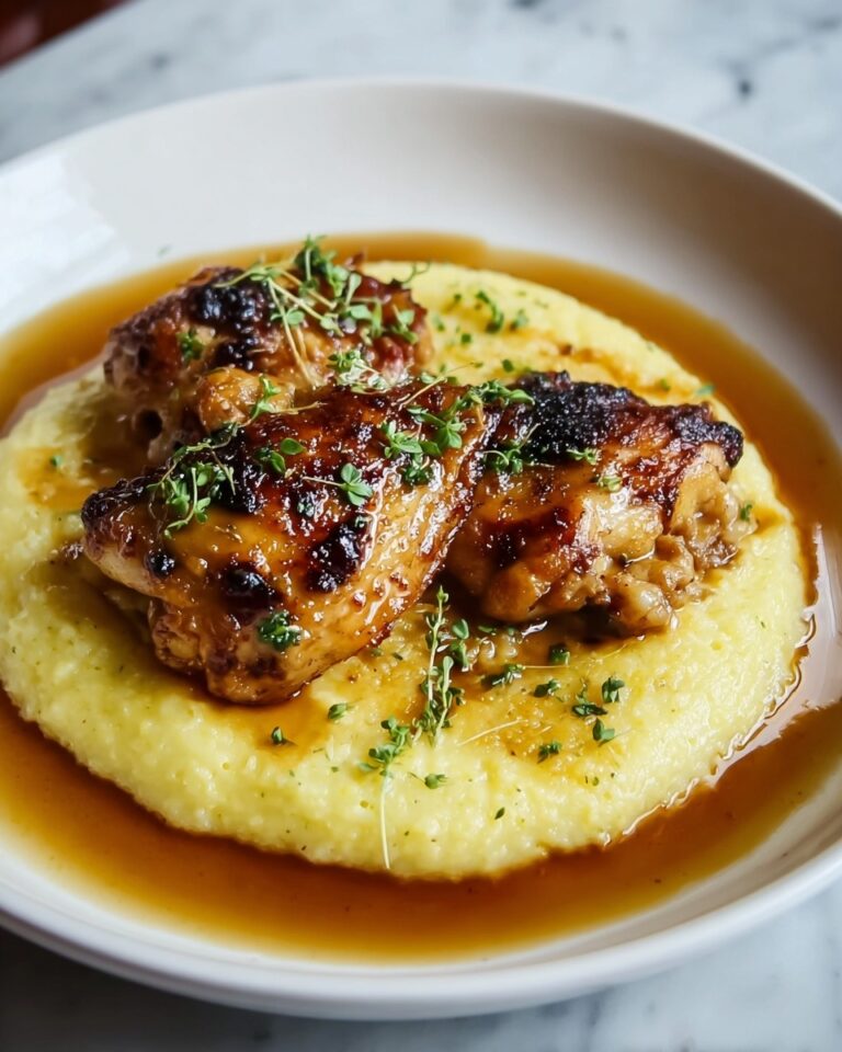 Vinegar-Braised Chicken with Herby Polenta Recipe