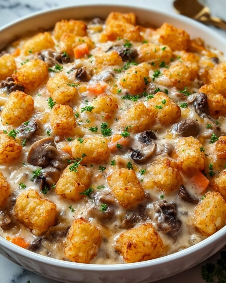 Easy & Delicious Tater Tot Casserole with Cream of Mushroom Soup Recipe