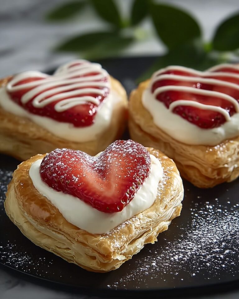 Strawberry Puff Pastry Hearts Recipe