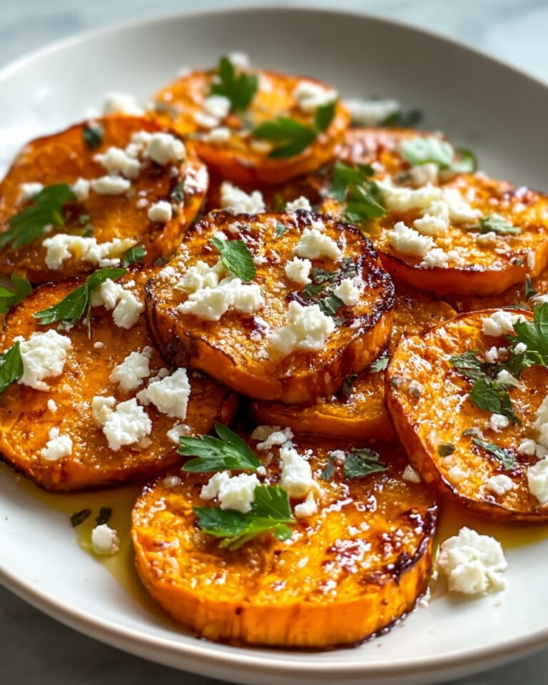 Roasted Sweet Potato Rounds with Honey Feta Recipe