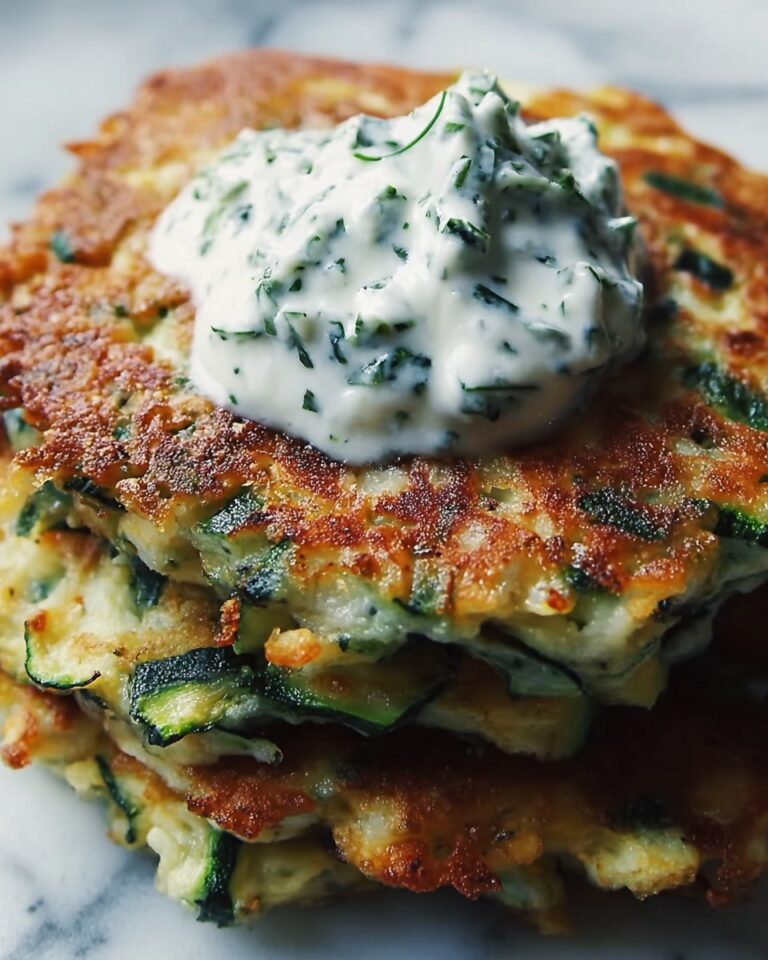 Zucchini, Feta, and Spinach Fritters with Garlic Tzatziki Recipe