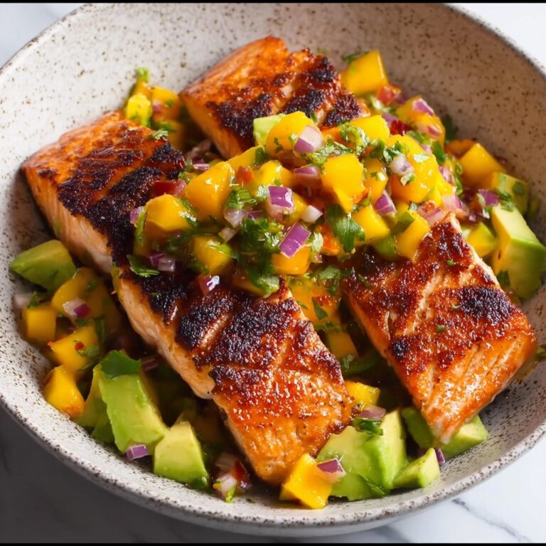 BBQ Salmon with Mango Avocado Salsa Recipe