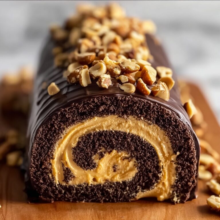 Chocolate Peanut Butter Cake Roulade Recipe