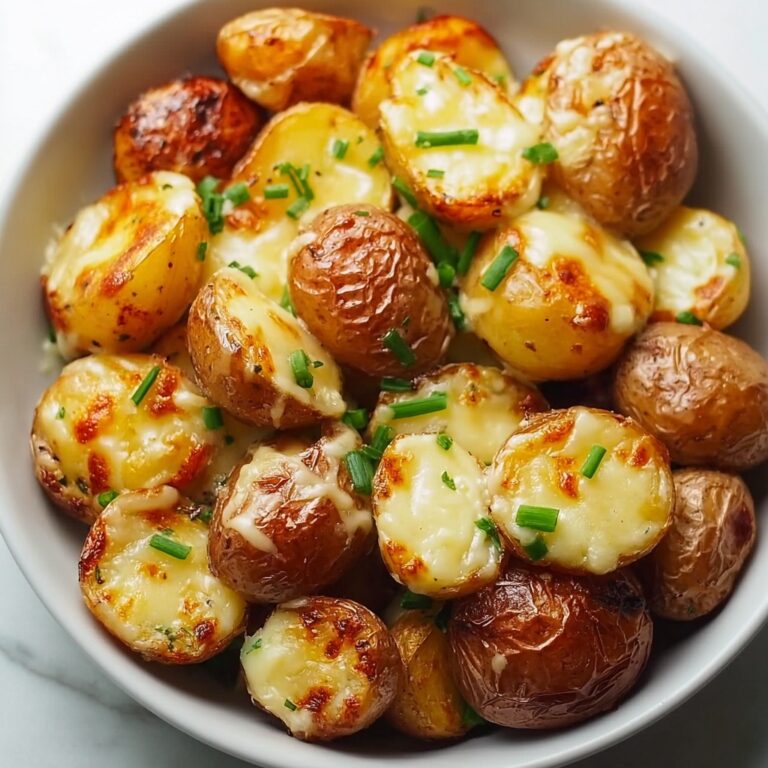 Cheesy Ranch Roasted Potatoes with Green Onion Garnish Recipe
