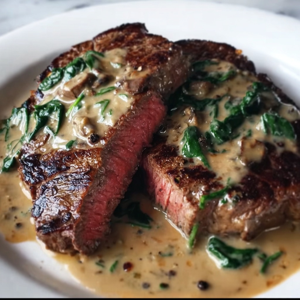 Peppercorn-Crusted Filet Mignon with Creamy Green Peppercorn Sauce Recipe - Recipe Image