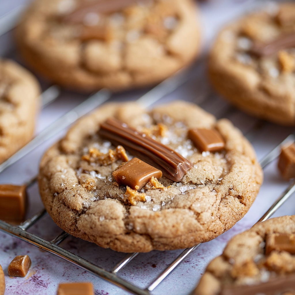 Thick and Chewy Peanut Butter Butterfinger Cookies Recipe - Recipe Image