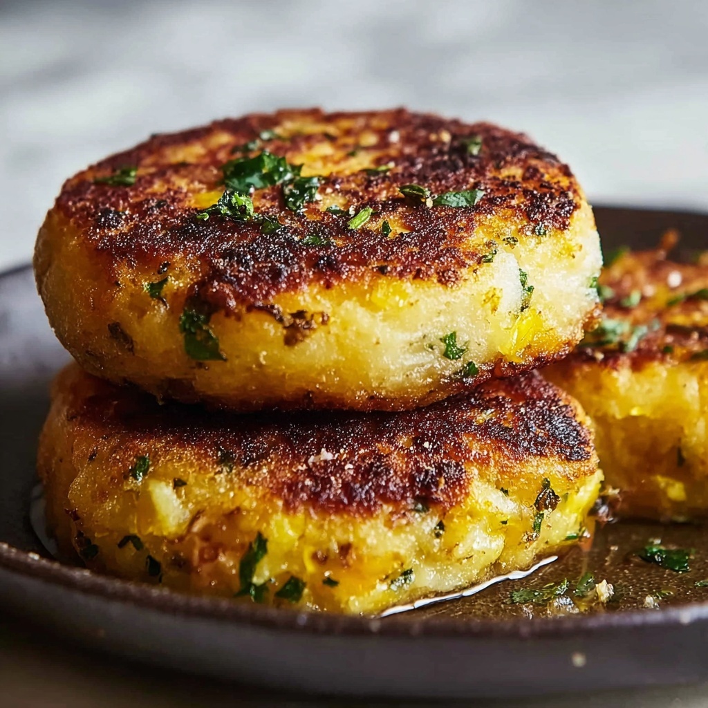 Vegan Stuffed Potato Cakes Recipe - Recipe Image