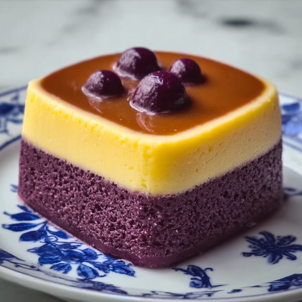 Ube Biko Leche Flan Recipe - Recipe Image