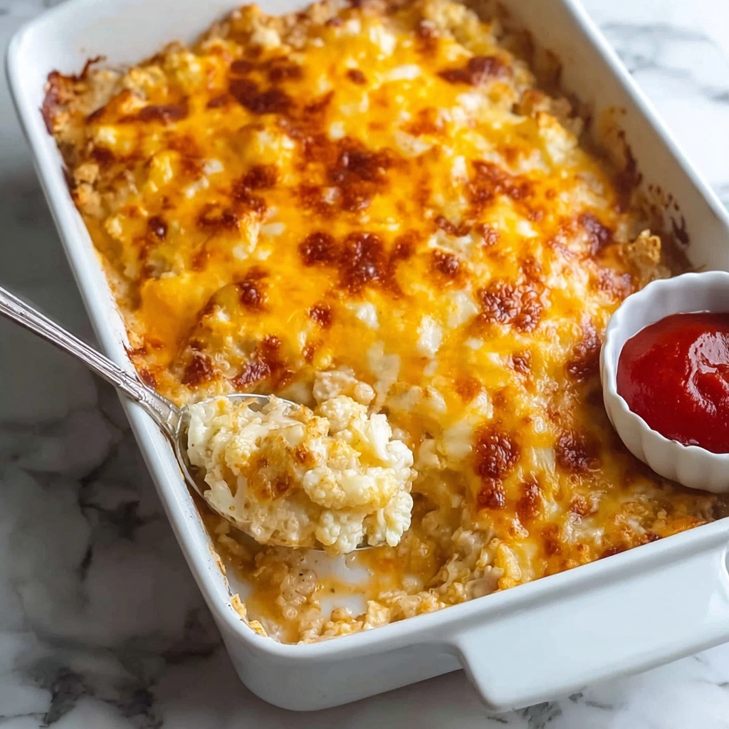BBQ Chicken Cauliflower Rice Casserole Recipe - Recipe Image