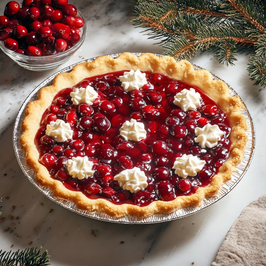 Cranberry Custard Pie Recipe - Recipe Image