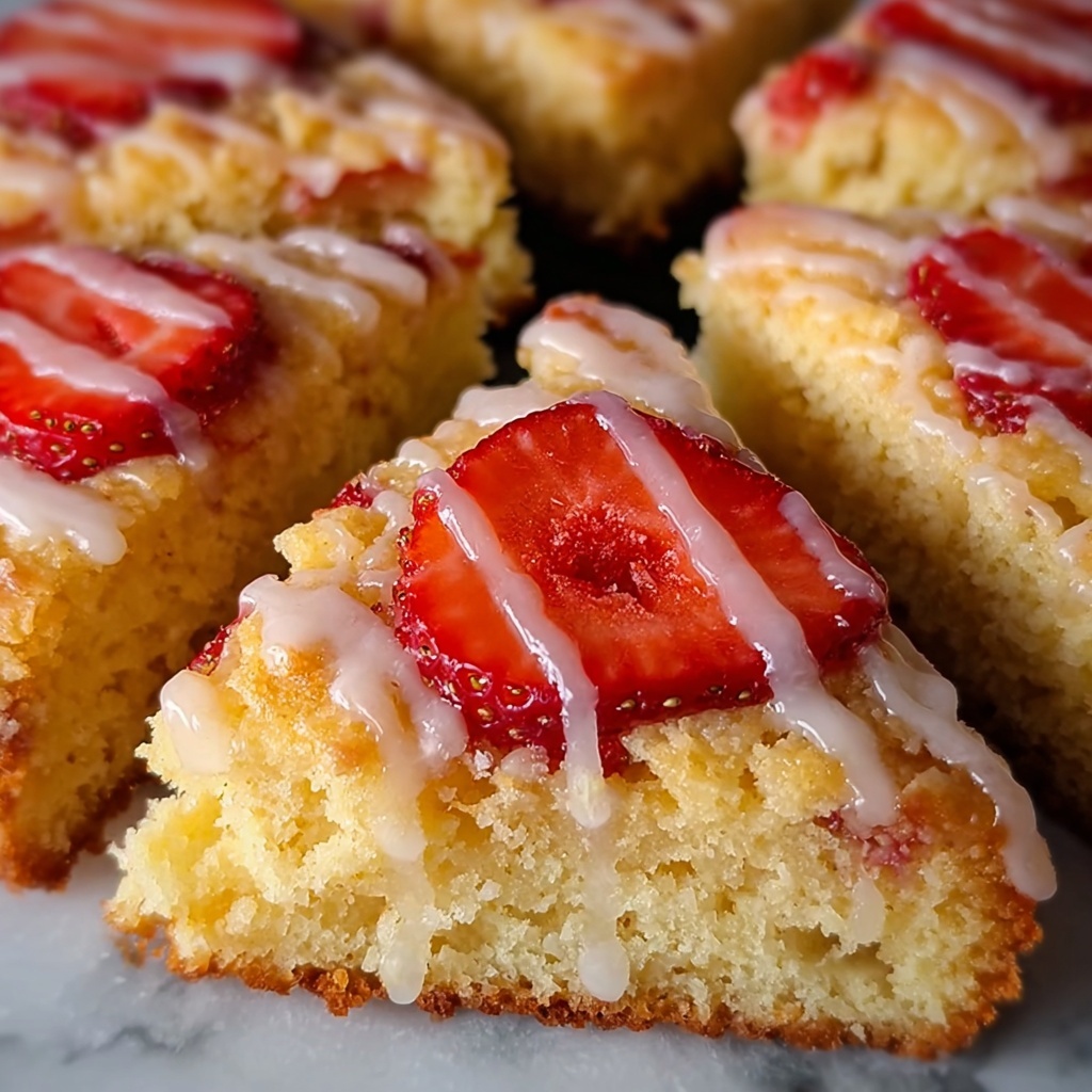 Glazed Strawberry Shortcake Scones Recipe - Recipe Image