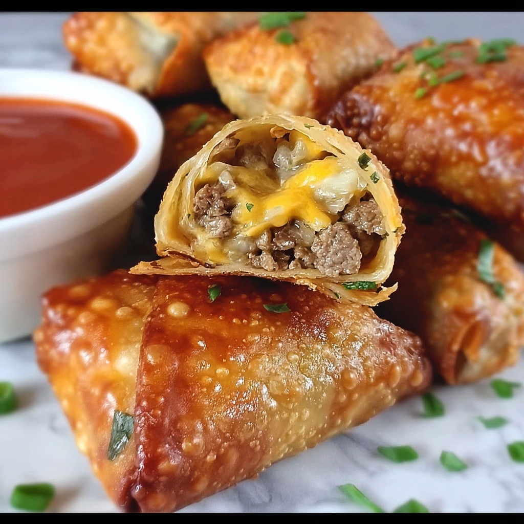 Philly Cheesesteak Egg Rolls Recipe - Recipe Image