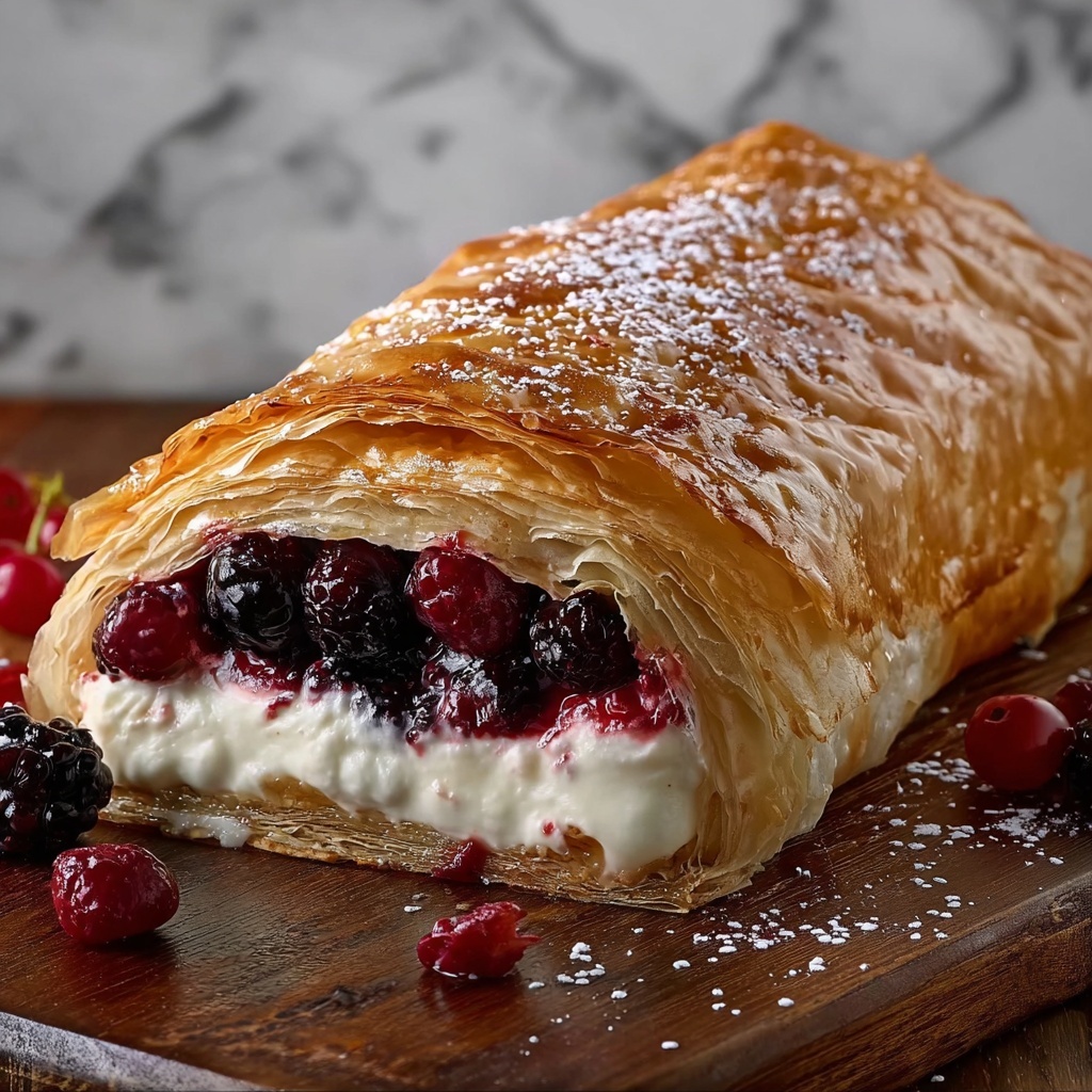 Creamy Cherry Strudel Recipe - Recipe Image