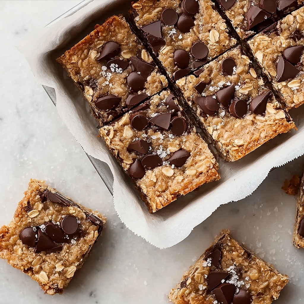 Healthy Chocolate Chip Oatmeal Bars Recipe - Recipe Image