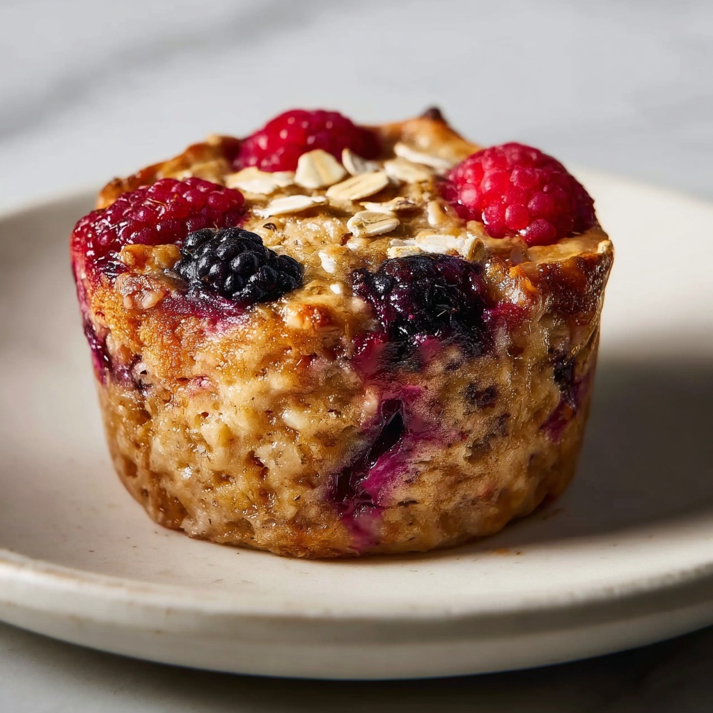 Healthy Berry Oatmeal Protein Muffins Recipe - Recipe Image