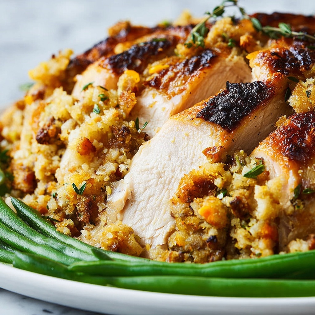 Crock Pot Chicken and Stuffing with Green Beans Recipe - Recipe Image